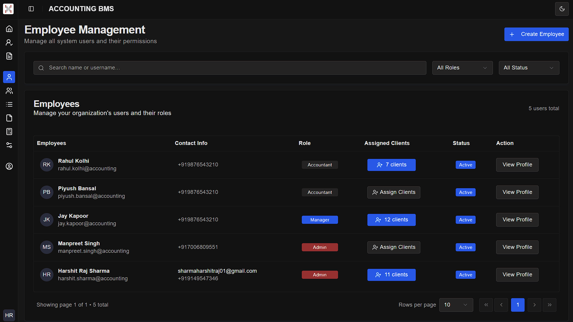 Dashboard Screenshot 1